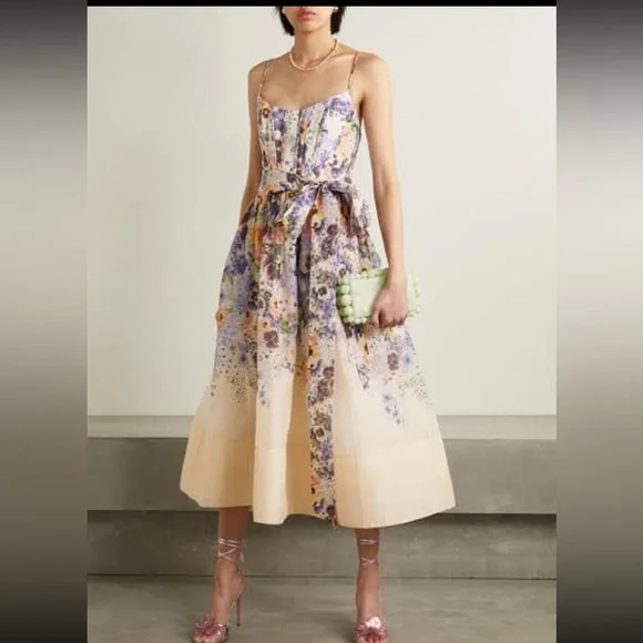 Zimmermann Tama Corset Midi Dress